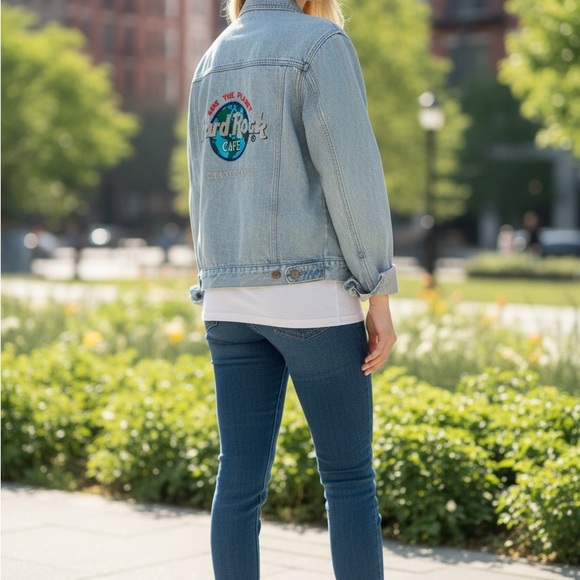 Hard Rock Cafe Guangzhou Light Blue Jacket with Embroidered Logo - Picture 6 of 11